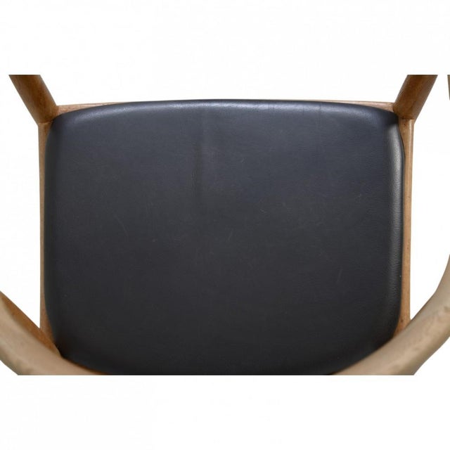 JH503 The Chair in Oak and Black Leather by Hans Wegner, 1960s For Sale - Image 15 of 18