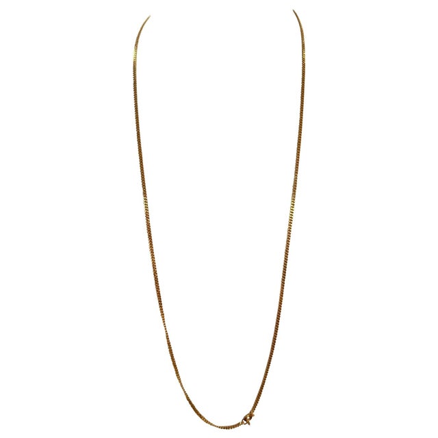 Vintage 14 Karat Yellow Gold 22 Gm Chain Necklace 35 Inch Long For Sale - Image 9 of 11