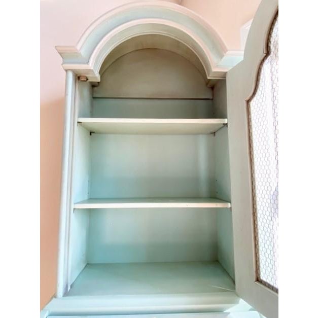 Vintage Secretary in Light Blue by John Widdicomb With a serpentine-front silhouette that commands attention, this piece...