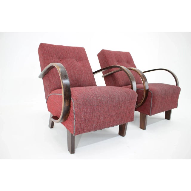 Set of Armchairs by Jindrich Halabala, 1950s For Sale - Image 3 of 7