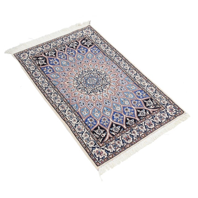 Traditional Pasargad Nain Silk & Wool Rug For Sale - Image 3 of 4