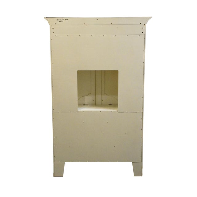 Ethan Allen Country French Collection Off White 50" Armoire W. Hand Painted Accents 26-5215 For Sale - Image 11 of 13