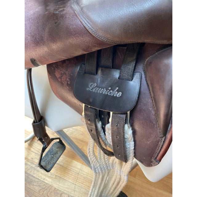 Brown 1990s Lauriche English Jumping Saddle Serial #2193 - For Sale - Image 8 of 12