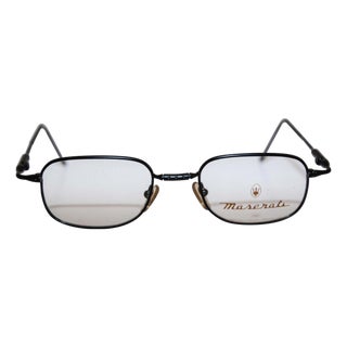 Vintage Maserati Eyeglasses, Hand-Crafted Titanium, 1980s Italy Style For Sale
