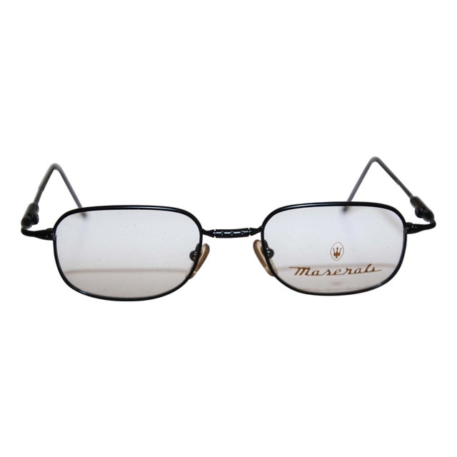 Vintage Maserati Eyeglasses, Hand-Crafted Titanium, 1980s Italy Style For Sale