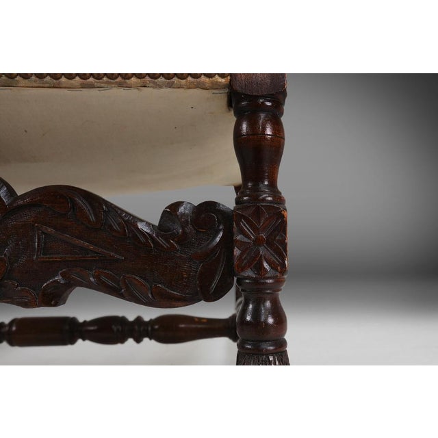 19th Century Renaissance Throne Armchair, 1850s For Sale - Image 9 of 14
