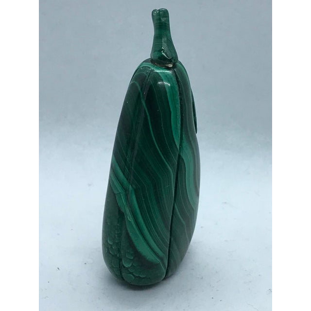 Chinese Vintage Malachite Gourd Shape Snuff Bottle For Sale - Image 3 of 12