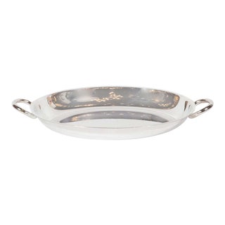 Silverplate Christofle Vertigo Pattern Serving Platter with Original Box + Bag For Sale