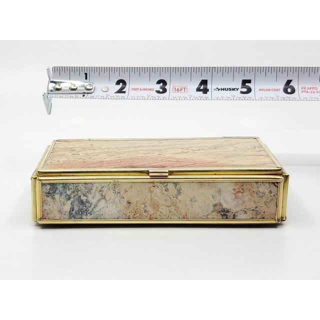 Box Jewelry Semi-Precious Ryholite Stone 1950s For Sale In Miami - Image 6 of 11