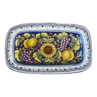Italian Pottery Platter Made by Magnanelli From Gubbio For Sale