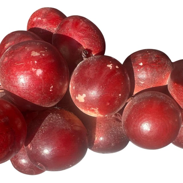 Wood Italian Alabaster Grape Sculpture, 1940s For Sale - Image 7 of 9