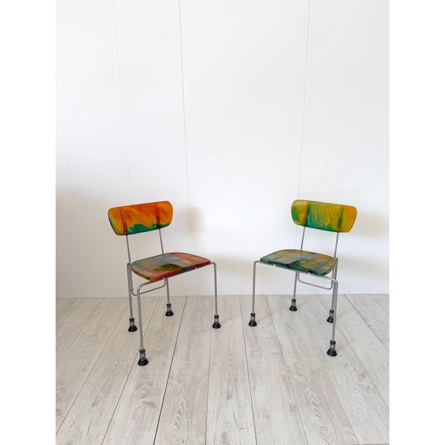 Model 543 Broadway Chairs by Gaetano Pesce for Bernini, 1993, Set of 2 For Sale - Image 12 of 12