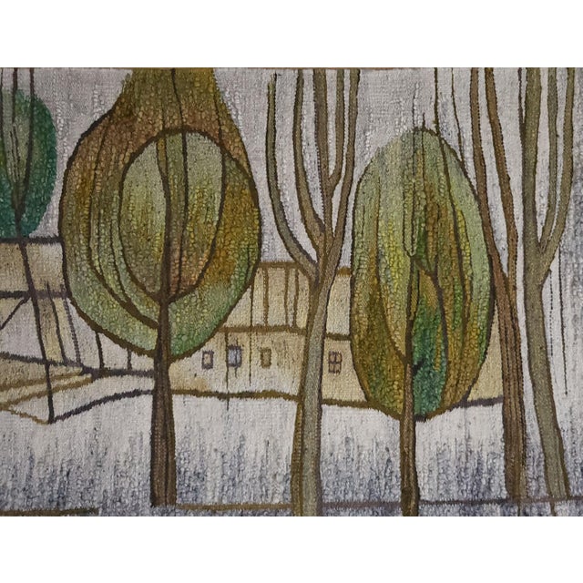 Polish Tapestry in Wool by H. Sulkowska, 1970s, in Flawless conditions. Designed 1970 to 1979 This piece has an...