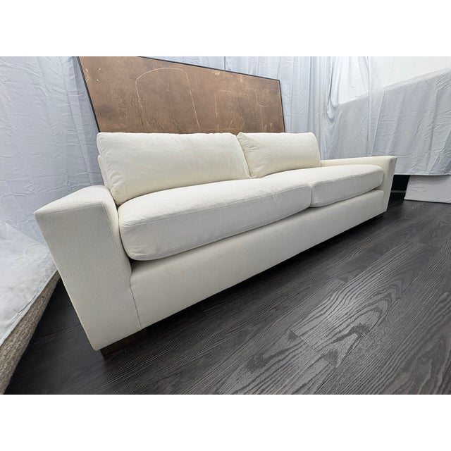 Rh Restoration Hardware Maxwell 2-Cushion Sofa 8' | Classic 40" Depth | Down-Feather | Performance Linen Weave – Natural For Sale - Image 18 of 18