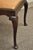 Queen Anne Antique Schmieg & Kotzian Mahogany Wood Queen Anne Square Stool Bench Ottoman For Sale - Image 3 of 11