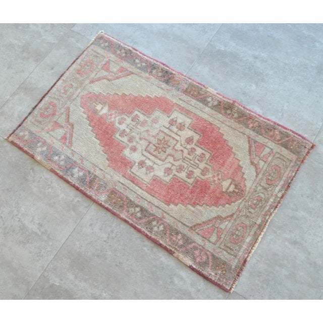 Hand Knotted Door Mat, Entryway Rug, Bath Mat, Kitchen Decor, Small Rug, Turkish Rug - 1′10″ × 2′11″ For Sale - Image 4 of 4