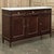 French Louis XVI Carrara Marble Top Mahogany Buffet in the Maison Jansen Style, Mid-Century For Sale - Image 4 of 18