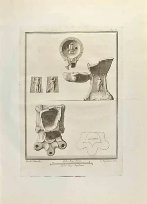 Nicola Vanni, Temple Ruins, Etching, 18th Century