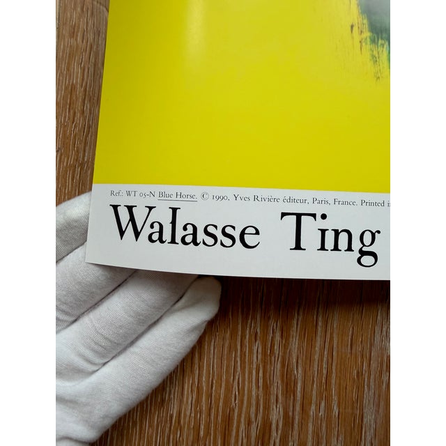 1990s Walasse Ting, Blue Horse, Copyright 1990, Yves Riviere .....Printed in Switzerland For Sale - Image 5 of 11