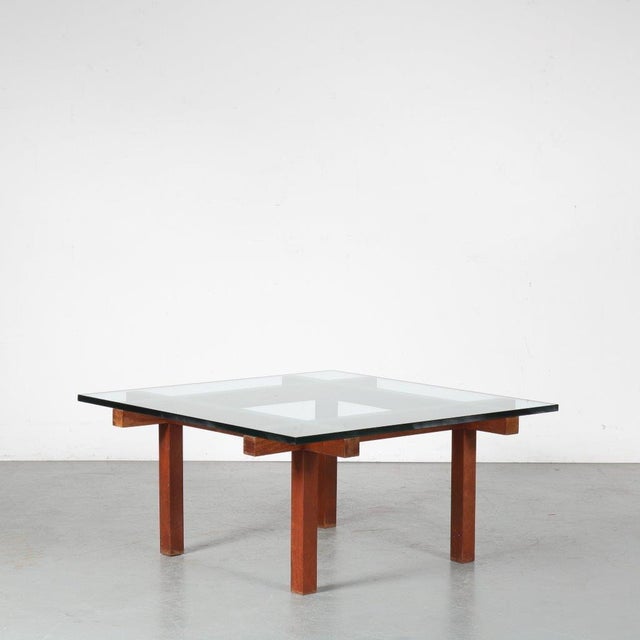 Square Coffee Table by Alfred Hendrickx, Belgium, 1950s For Sale - Image 6 of 7