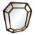 Chinoiserie Faux Bamboo Gold Giltwood Hexagonal Mirror For Sale