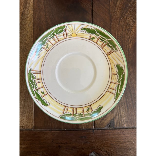 Ceramic Early 20th Century Foley Art China "Tis Time for Tea" Art Deco Cup & Saucer Peacock Pottery Set- 23 Pieces For Sale - Image 7 of 12