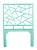 David Francis Tiffany Headboard Twin - Turquoise For Sale - Image 4 of 4