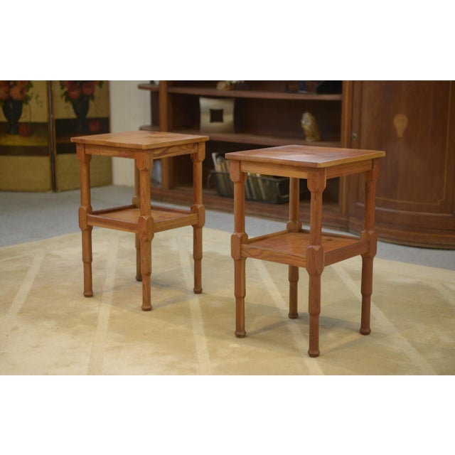 Brown Pine Bedside Tables, 1960s, Set of 2 For Sale - Image 8 of 8