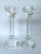 Contemporary Faceted Crystal Glass Candlesticks, Set of 3 For Sale In Orlando - Image 6 of 10