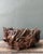 Vintage Rustic Brown Ceramic Twig Bowl For Sale - Image 4 of 13