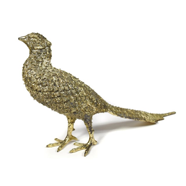 Vintage Silver Plated Male and Female Pheasant Long Tail Hunting Birds - a Pair For Sale - Image 10 of 13