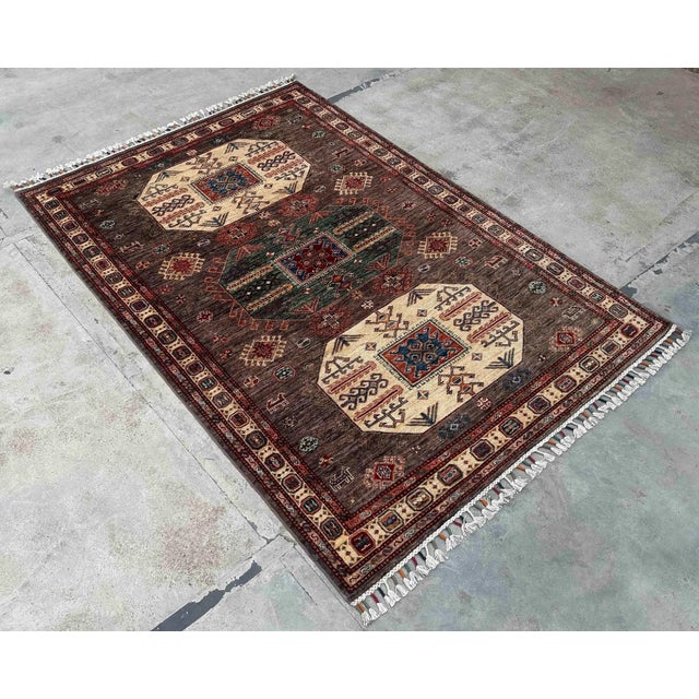 Vintage Caucasian Kazak Wool Rug For Sale - Image 12 of 18