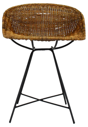 Rattan Stool by Gastone Rinaldi for Rima, Italy, 1967