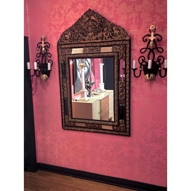 Wrought Iron Sconces with 24K Gold in the Style of Rene Drouet - a Pair For Sale - Image 10 of 10