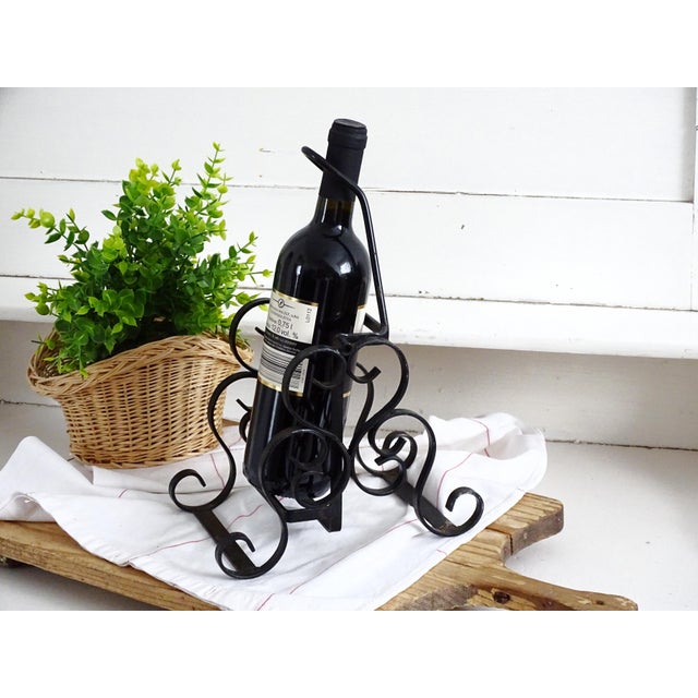 1960s Wrought Iron Wine Bottle Holder, Bottle Rack For Sale - Image 9 of 10