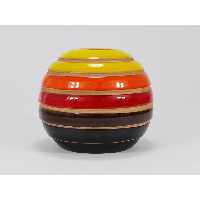 Ceramic Mid-Century Ceramic Ball Vase attributed to Bitossi for Bitossi, Italy, 1960s For Sale - Image 7 of 18