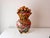 Vintage Prickly Pear Flower Sculpted Oversized Pottery Hand Painted Lidded Floor Vase. Unique and unsigned this large...