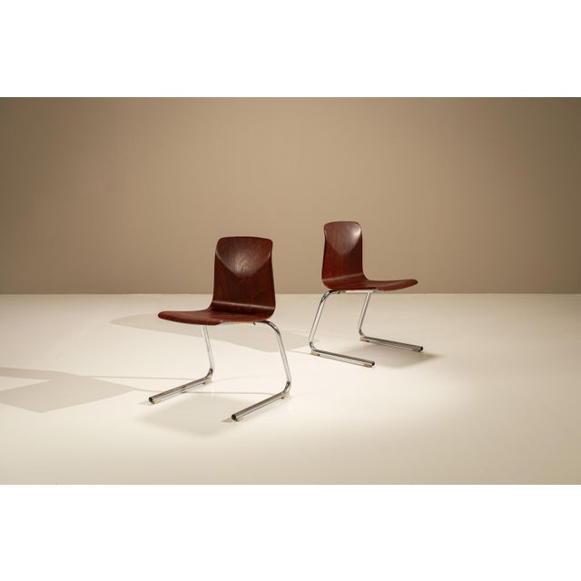 Stackable Chairs in the style of Pagholz, 1960s, Set of 6 For Sale - Image 4 of 10