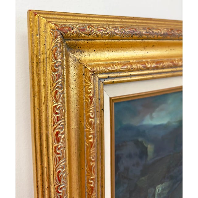 1980s Portrait of a Young Girl Oil on Canvas by K. Burton, Signed and Framed For Sale - Image 5 of 10