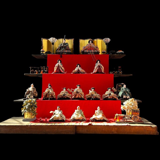 Large Hina Ningyō Emperor & Empress Complete Court Figures, 1980s, Set of 35 For Sale - Image 16 of 18