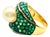 Bochic "Orient" Natural Emerald & South Sea Pearl Ring Set In 18K Gold & Silver For Sale