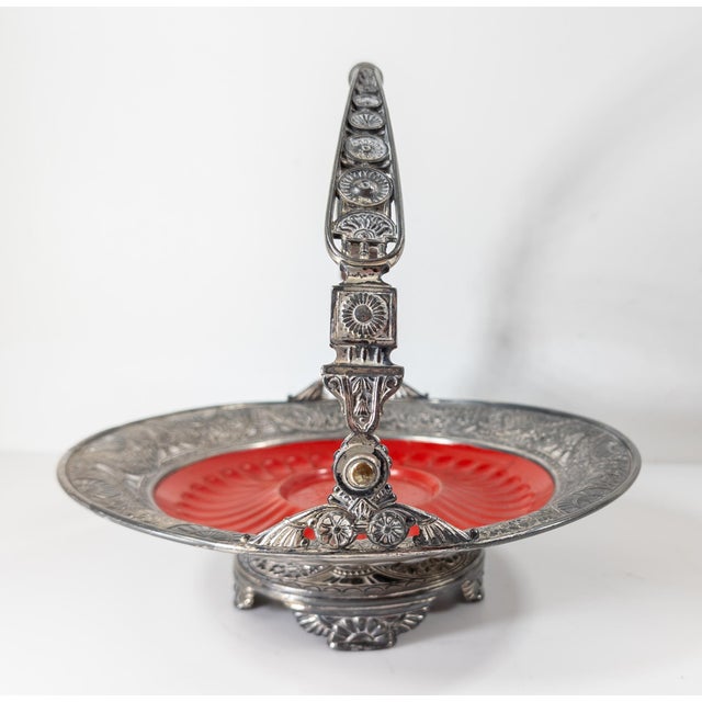 19th Century Aesthetic Style Silver Plate Compote Basket Bowl by Simson Hall Miller For Sale In New York - Image 6 of 11