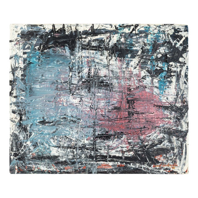 Bengt Lindwall, Color Composition, Oil on Panel, Framed For Sale