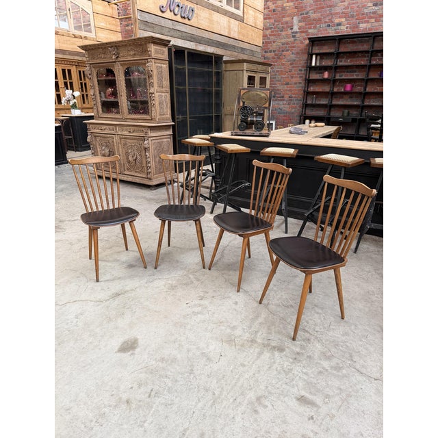 Chairs by Henri Julien for Baumann, Set of 4 For Sale - Image 3 of 8