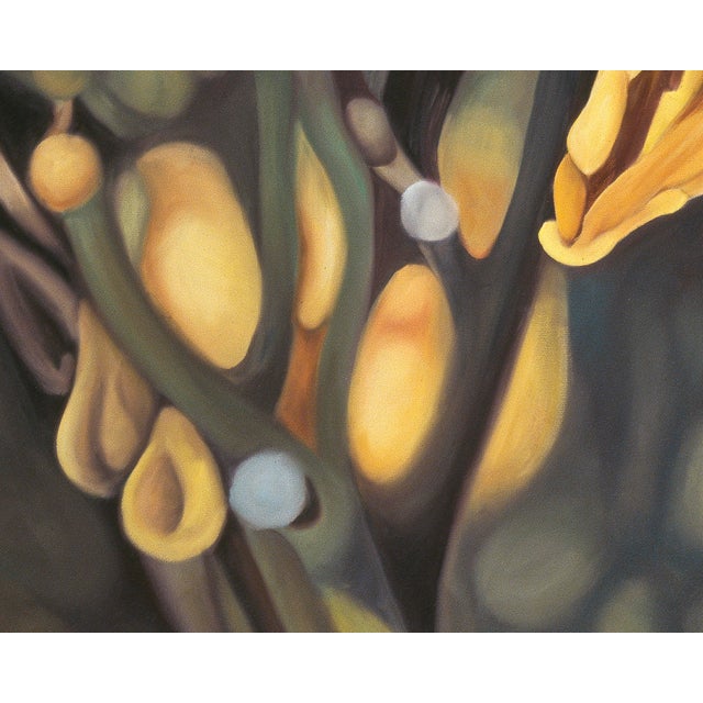 2000s "Daylilies" Large Gallery Wrapped Oil Painting by Judith Moore For Sale - Image 9 of 9