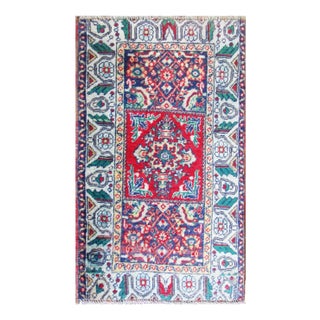 19th Century Antique Turkish Yastik Rug-20" X 31" For Sale