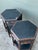 Vintage Asian Fretwork Burnt Bamboo Side Tables - A Pair For Sale - Image 4 of 12