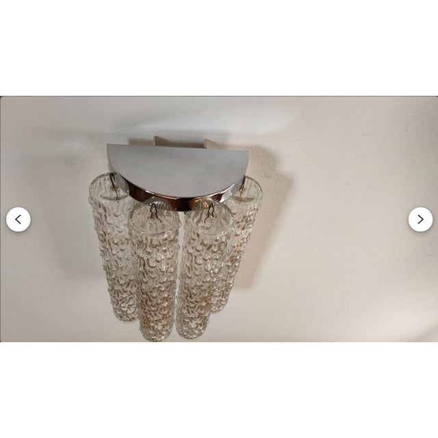 Mid-Century Modern Mid-Century Modern Art Deco Style Murano Glass Wall Lights attributed to Toni Zuccheri for Venini, 1970s, Set of 2 For Sale - Image 3 of 11