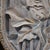 Bas-Relief Sculpture of Stylized Face with Flowers, 20th Century, Wood For Sale - Image 9 of 12