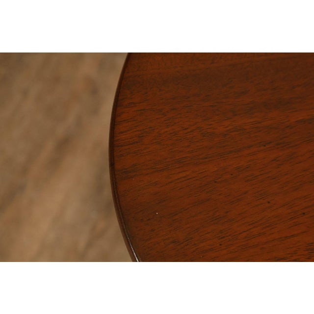Wood Kittinger Colonial Williamsburg Mahogany Oval Tilt Top Table For Sale - Image 7 of 18